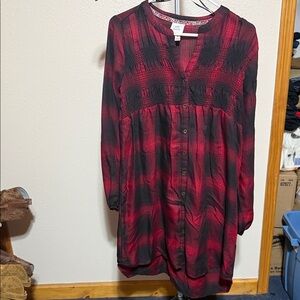 Knox Rose Red and Black Plaid Dress‎